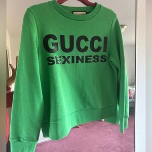 Authentic Gucci Sexiness Green Sweatshirt XXS
